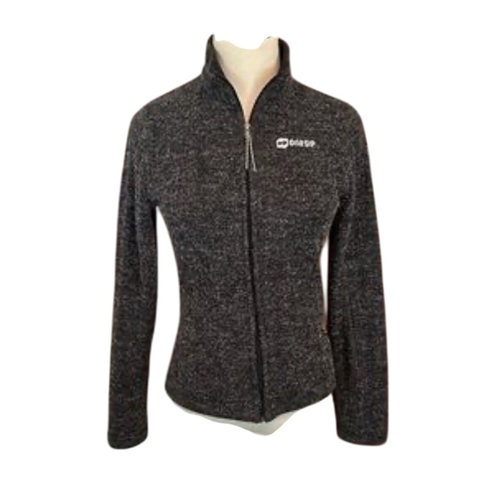 Orage Full Zip Womens Jacket Charcoal Gray Fleece Athletic Activewear SZ M